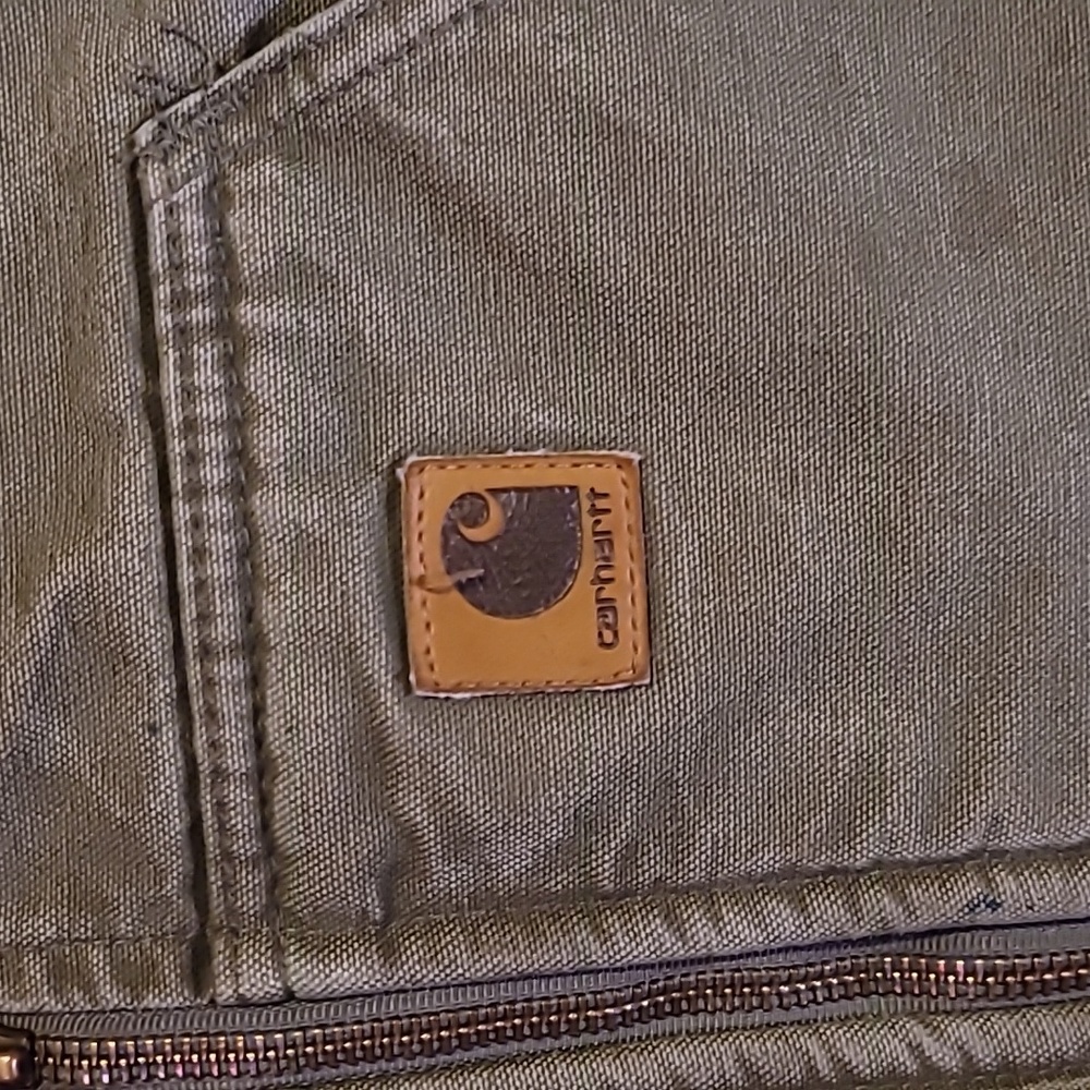 Vintage. Carhartt. USA Components. Zip Vest. Fleece-lined. Men's size LT - Picture 2 of 16